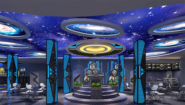 神秘星空網(wǎng)咖裝修設(shè)計案例