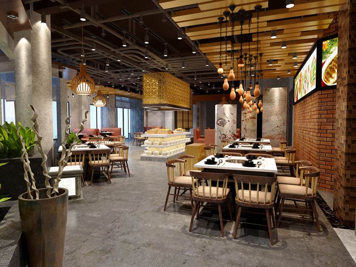 景區(qū)私家菜館餐區(qū)裝修設計效果圖